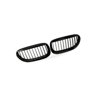 Gloss Black M-Style Front Grille Suitable for BMW 6 Series E63 2003-2010 - BD2