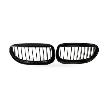 Gloss Black M-Style Front Grille Suitable for BMW 6 Series E63 2003-2010 - ZT2