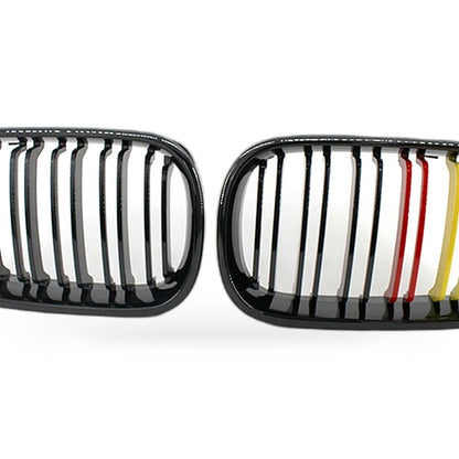 Gloss Black Red Yellow Grille Suitable for BMW 3 Series E46 Sedan 2002-2005 - XQ1