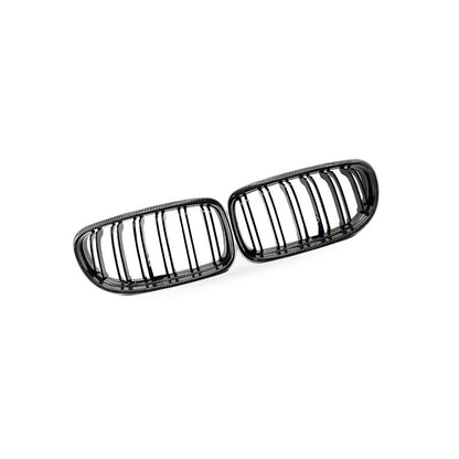 Carbon Gloss Black Double Line Grille Suitable for BMW 3 E90 E91 09-12 - BD2