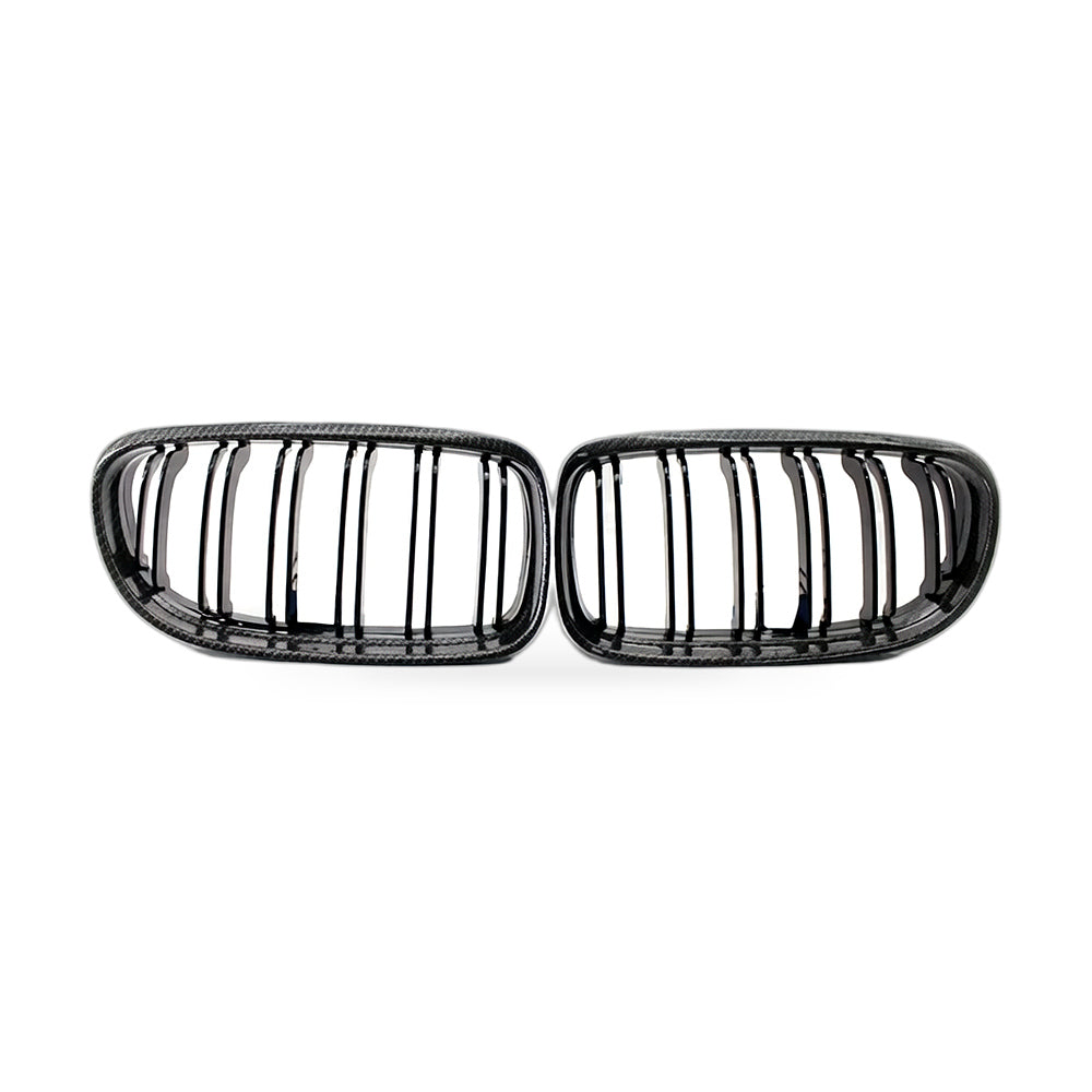 Carbon Gloss Black Double Line Grille Suitable for BMW 3 E90 E91 09-12 - ZT2
