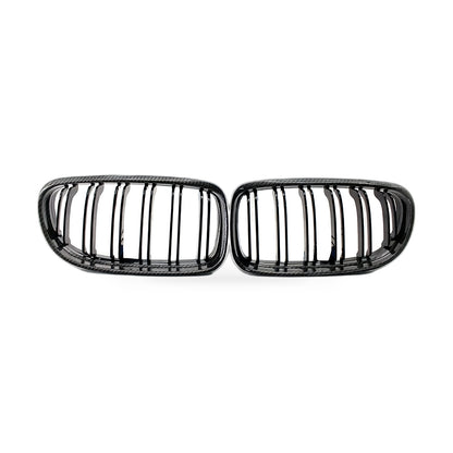 Carbon Gloss Black Double Line Grille Suitable for BMW 3 E90 E91 09-12 - ZT2