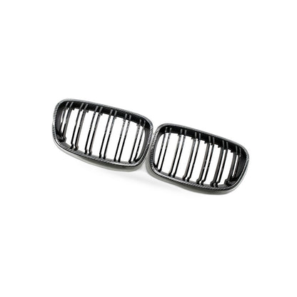 Carbon Texture Double Line Grille Suitable for BMW 1 Series F20 2011-2014 - BD1