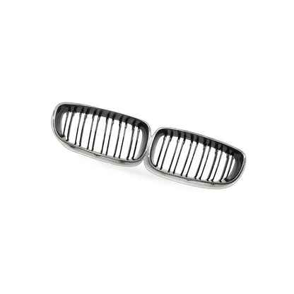 Carbon Gloss Black Dual Line Front Grille Suitable for BMW 3 GT F34 2014-2017 - BD1