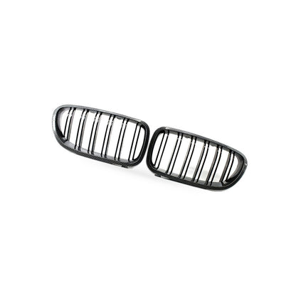 Carbon Pattern Dual Line Grille Suitable for BMW 5 Series F10 F18 2010-2016 - BD1