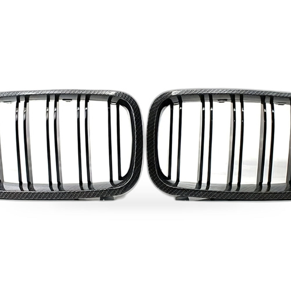 Carbon Pattern Dual Line Grille Suitable for BMW 5 Series F10 F18 2010-2016 - XQ1