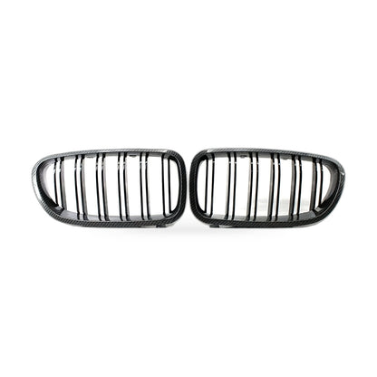 Carbon Pattern Dual Line Grille Suitable for BMW 5 Series F10 F18 2010-2016 - ZT2