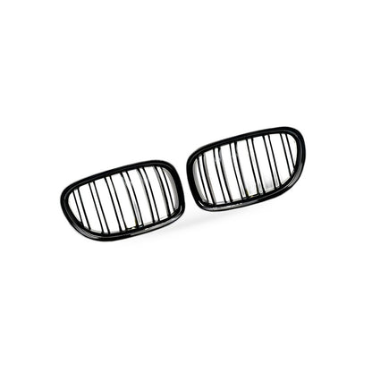 Double Bar Gloss Black Grille Suitable for BMW 7 Series F01 F02 2009-2015 - BD2