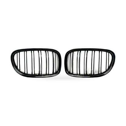 Double Bar Gloss Black Grille Suitable for BMW 7 Series F01 F02 2009-2015 - ZT2