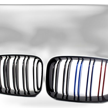 Double Line M Style Grille Suitable for BMW 1 Series E81 E87 2008-2011 Gloss - XQ1