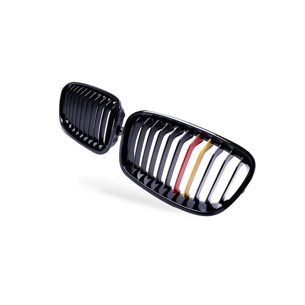 Front Bumper Grille Suitable for BMW 1 Series F20 F21 2011-2014 Gloss Black Red - BD3