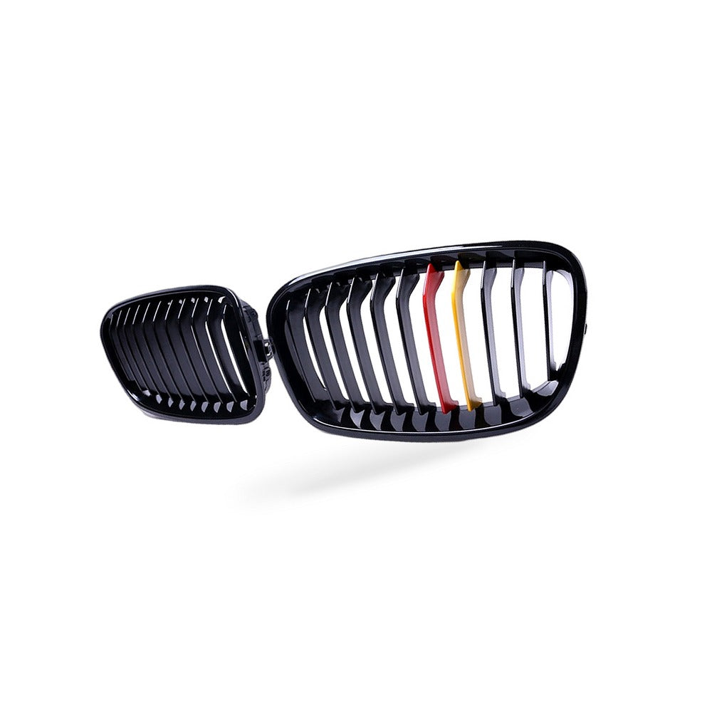 Front Bumper Grille Suitable for BMW 1 Series F20 F21 2011-2014 Gloss Black Red - BD4