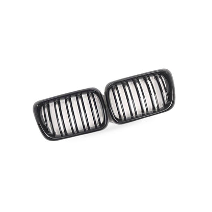 Black Double Line Grille Front Bumper Suitable for BMW 3 Series E36 1997-1999 - BD2