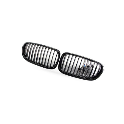 LED M Style Grille Gloss Black Suitable for BMW 5 Series F10 F18 2011-2016 - BD1