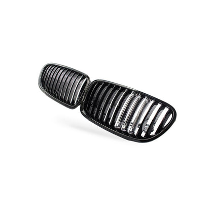 LED M Style Grille Gloss Black Suitable for BMW 5 Series F10 F18 2011-2016 - BD3
