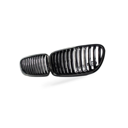 LED M Style Grille Gloss Black Suitable for BMW 5 Series F10 F18 2011-2016 - BD4