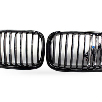 LED M Style Grille Gloss Black Suitable for BMW 5 Series F10 F18 2011-2016 - XQ1