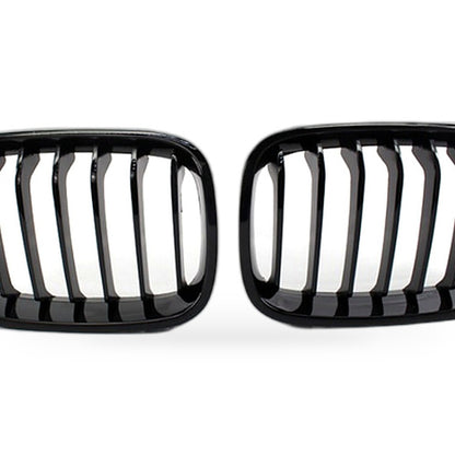 8-Column Gloss Black Front Grille Suitable for BMW 1 Series F20 F21 2011-2014 - XQ1