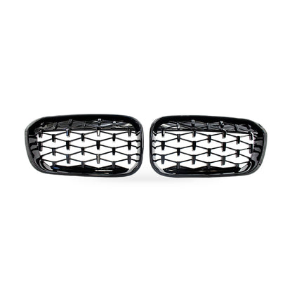 BMW 1 Series F20 F21 15-17 Meteor Gloss Black Plated Grille [Meteor Gloss Black] - ZT2