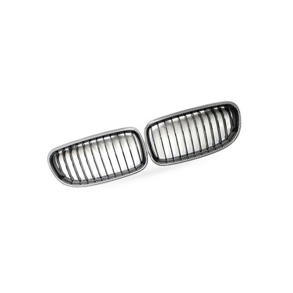 BMW 3 Series E90 E91 09-12 Carbon Texture Gloss Black Front Bumper Grille - BD2