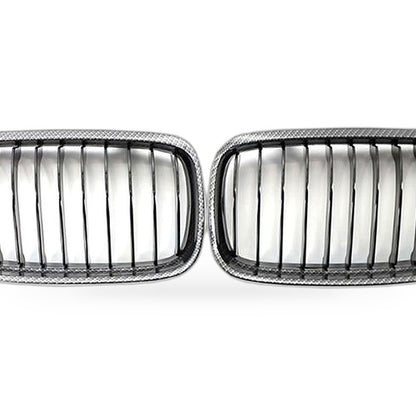 BMW 3 Series E90 E91 09-12 Carbon Texture Gloss Black Front Bumper Grille - XQ1