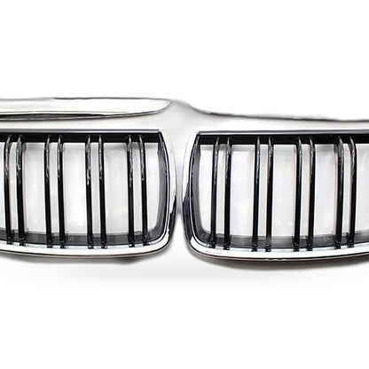 BMW 3 Series E90 E91 06-08 Modified Chrome Double Line Grille Double Bar Grille - XQ1