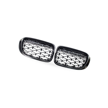 BMW X3 X4 F25 F26 14-16 Meteor Diamond Grille Mesh [Meteor Gloss Black] - BD1