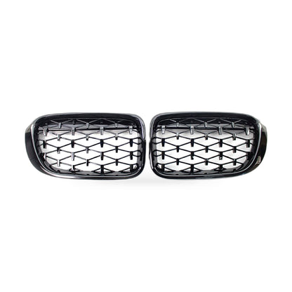 BMW X3 X4 F25 F26 14-16 Meteor Diamond Grille Mesh [Meteor Gloss Black] - ZT2