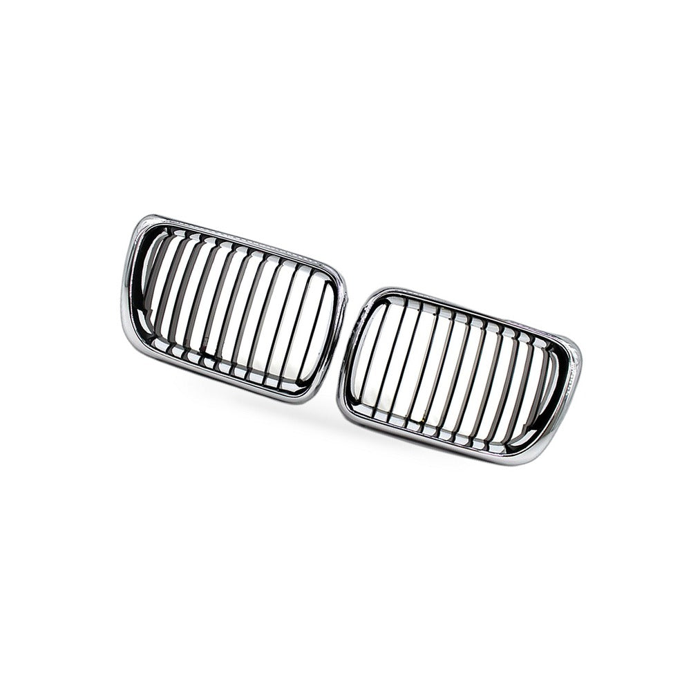 For BMW 3 Series E36 97-99 Modified Semi Chrome Gloss Black Grille Front Face - BD1