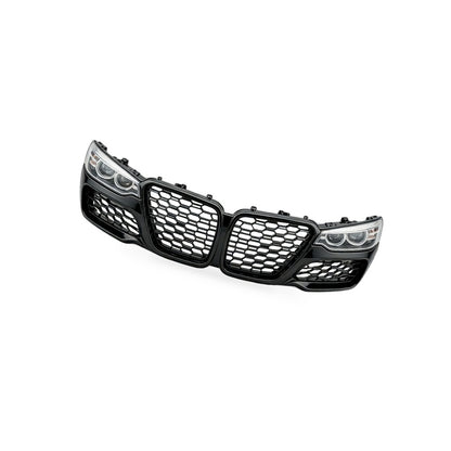 Dual Line M Style Gloss Black Grille Suitable for BMW 1 Series F20 F21 2015-2017 - BD3