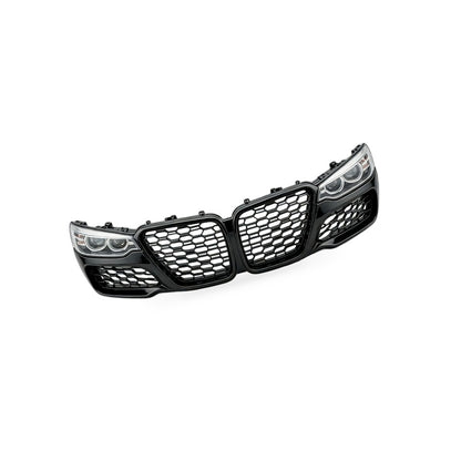 Dual Line M Style Gloss Black Grille Suitable for BMW 1 Series F20 F21 2015-2017 - BD4
