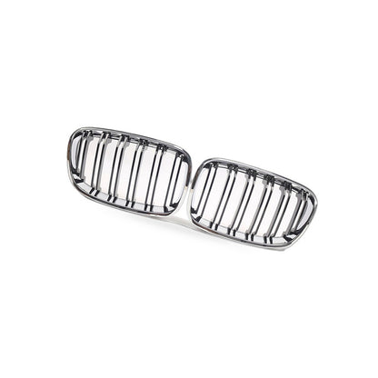 BMW 1 Series F20 Chrome Double Line Gloss Black Grille Suitable for 11-14 - BD1