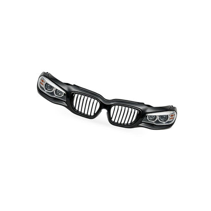BMW 1 Series F20 Chrome Double Line Gloss Black Grille Suitable for 11-14 - BD3