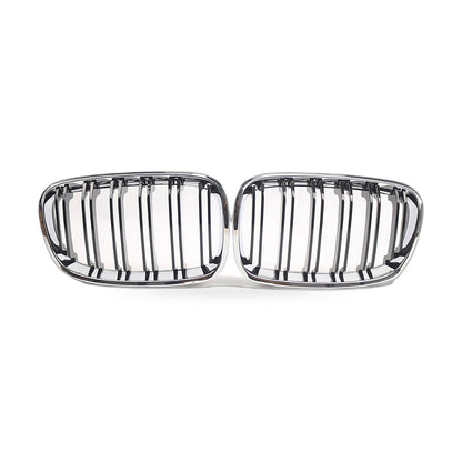 BMW 1 Series F20 Chrome Double Line Gloss Black Grille Suitable for 11-14 - ZT2