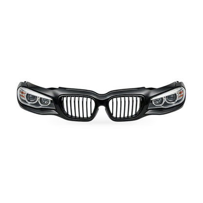 BMW 1 Series F20 Chrome Double Line Gloss Black Grille Suitable for 11-14 - ZT3