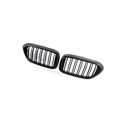 Front Bumper Grille Suitable for BMW 5 Series G30 G38 2017-2019 Matte Black Dual - BD1