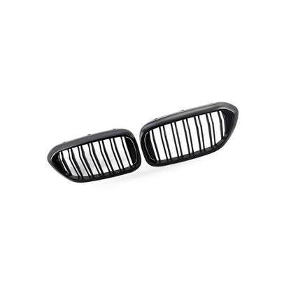 Front Bumper Grille Suitable for BMW 5 Series G30 G38 2017-2019 Matte Black Dual - BD2
