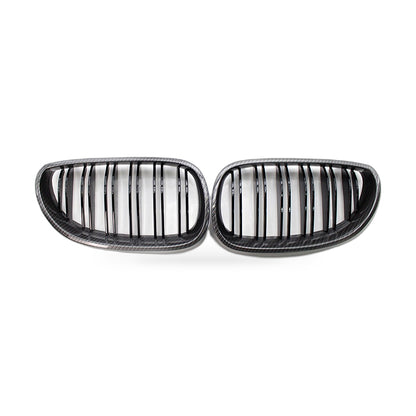 Carbon Pattern Dual Line Front Grille Suitable for BMW 5 Series E60 E61 04-09 - ZT2