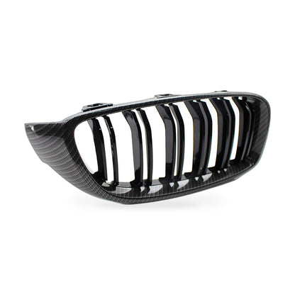 Grille Suitable for BMW 4 Series F32 2014-2016 Carbon Pattern Gloss Black Double - ZT3
