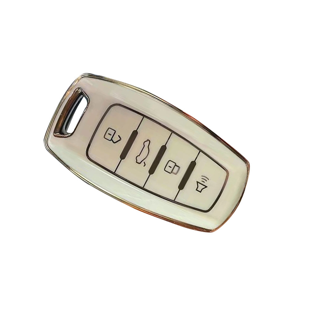 Beige TPU Remote Key Fob Case Cover Suitable For Great Wall Haval Hover H1/H4/H6/H7/H9
