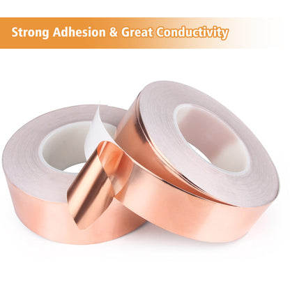 Copper Foil Tape 20mx50mm EMI Shielding Conductive Adhesive Tapes Snail Barrier.