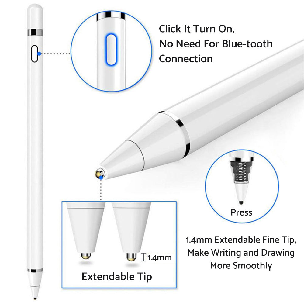 Stylus Pen Pencil Suitable For Apple iPad 6th–9th Gen, iPad Pro 2018–2021, iPad Mini 5–6, iPad Air