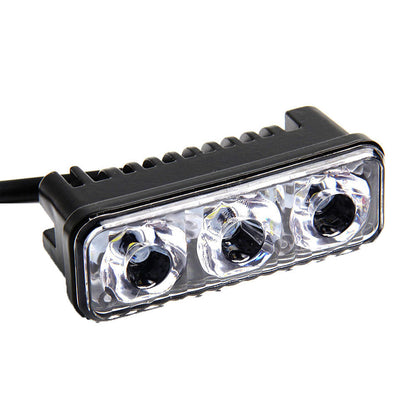 2x Super Bright 3-LED Daytime Running Lights (DRL) White Suitable For Universal Vehicles