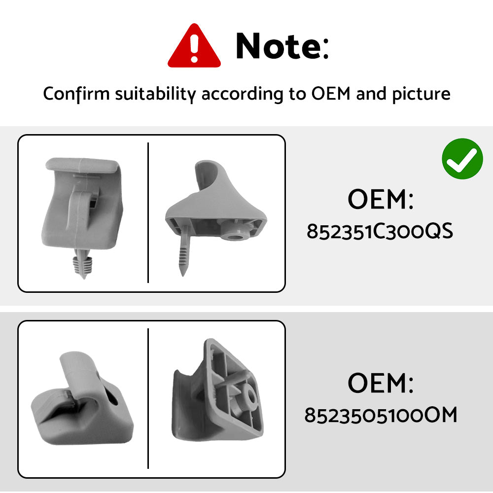 2x Sun Visor Clip Left & Right Suitable for Hyundai Sonata