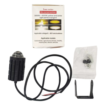 2X LED Motorcycle Headlight Spot Lights Car Driving Fog Lamp Yellow White 12-24V.