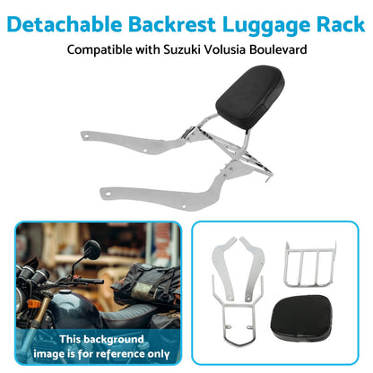 Backrest Sissy Bar W  Luggage Rack Suitable For Suzuki Boulevard C50 2005-2011.