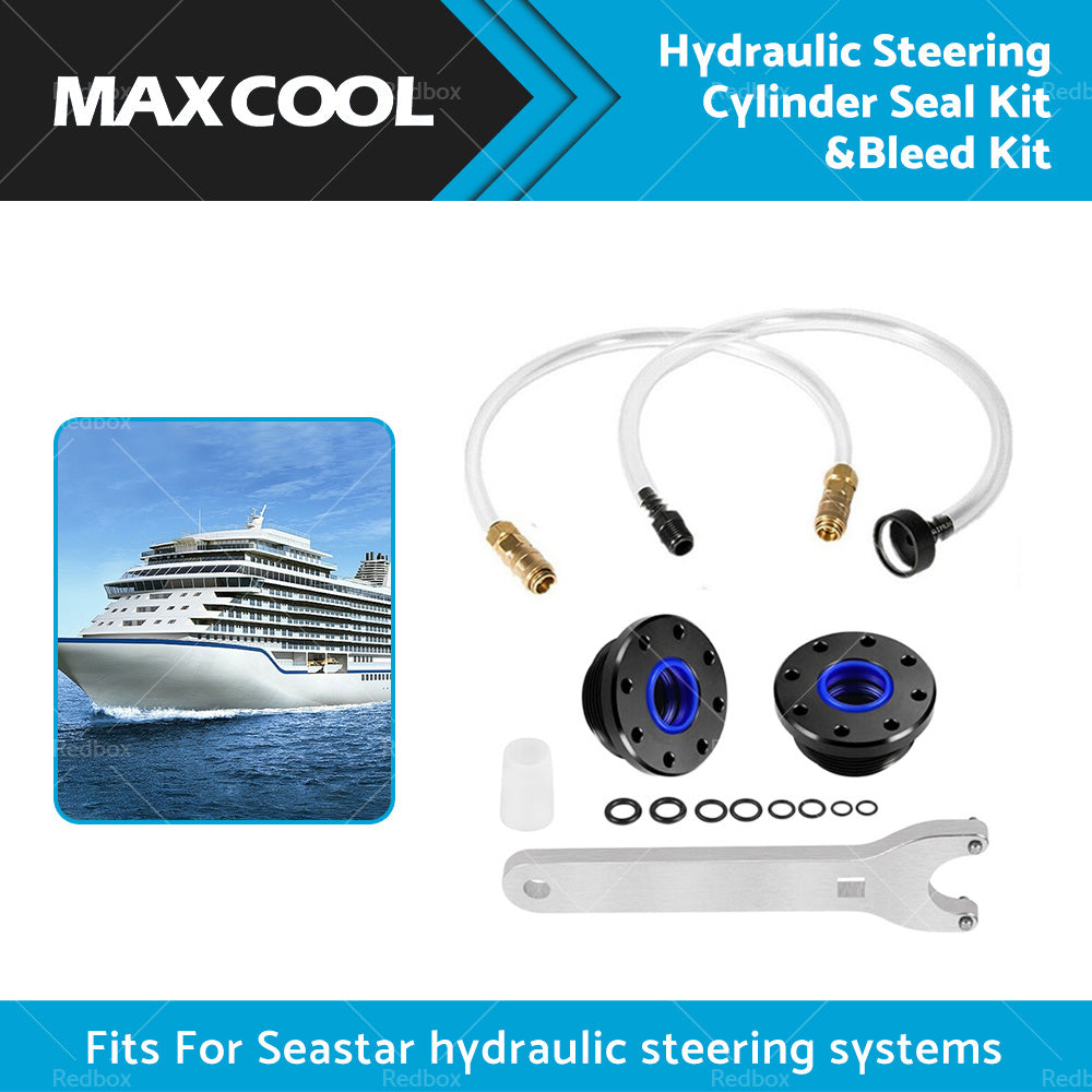Front Mount Hydraulic Steering Cylinder Seal Kit  and  Bleed Kit For Seastar HS5157.