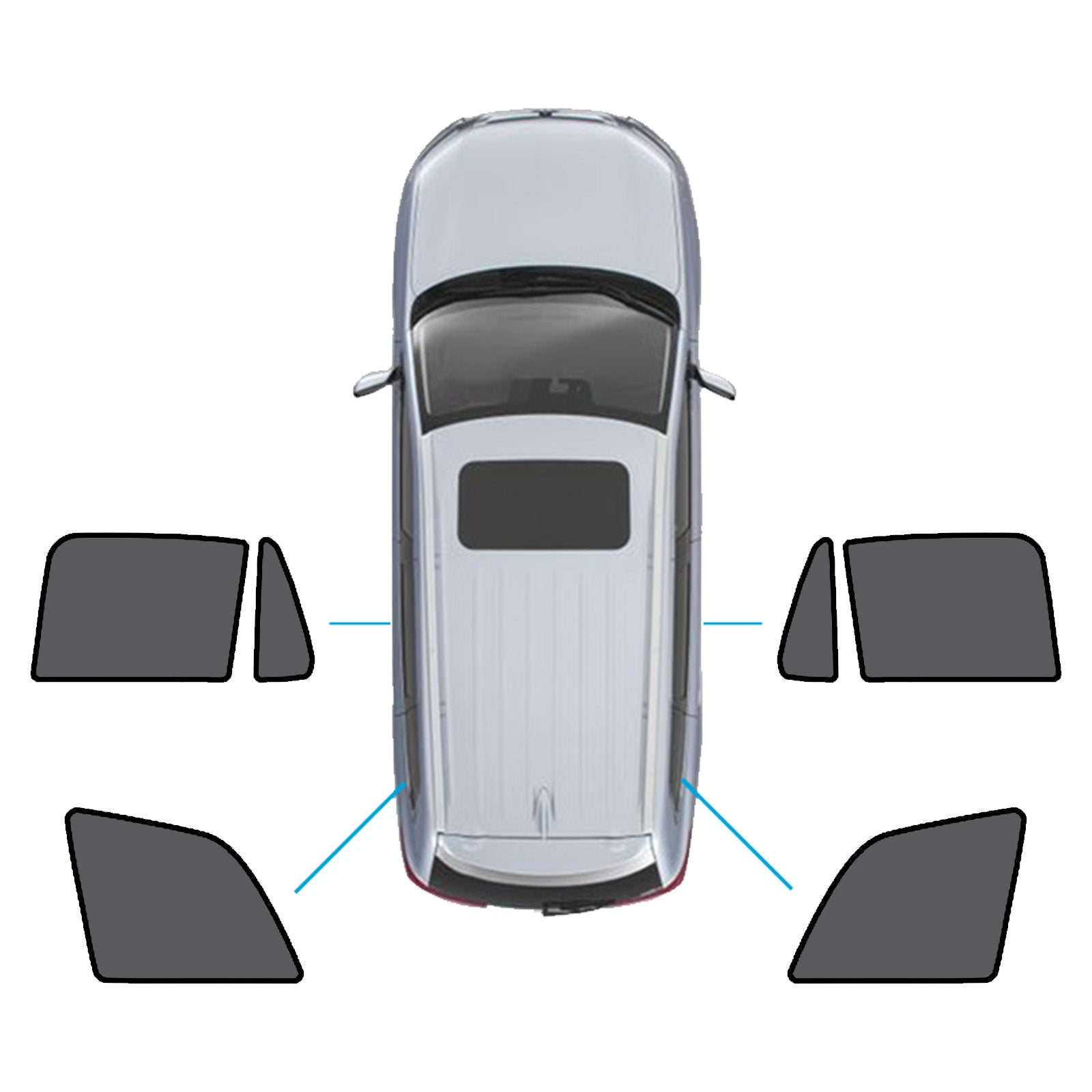 Magnetic Mesh Sun Blind Shades Suitable for Volvo XC90 2015-Current On Front/Rear.