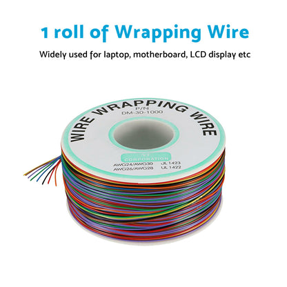 Wrapping Wire Tin Plated Copper Wire P or N DM-30-1000 30 AWG 250M Length 8 Colors.