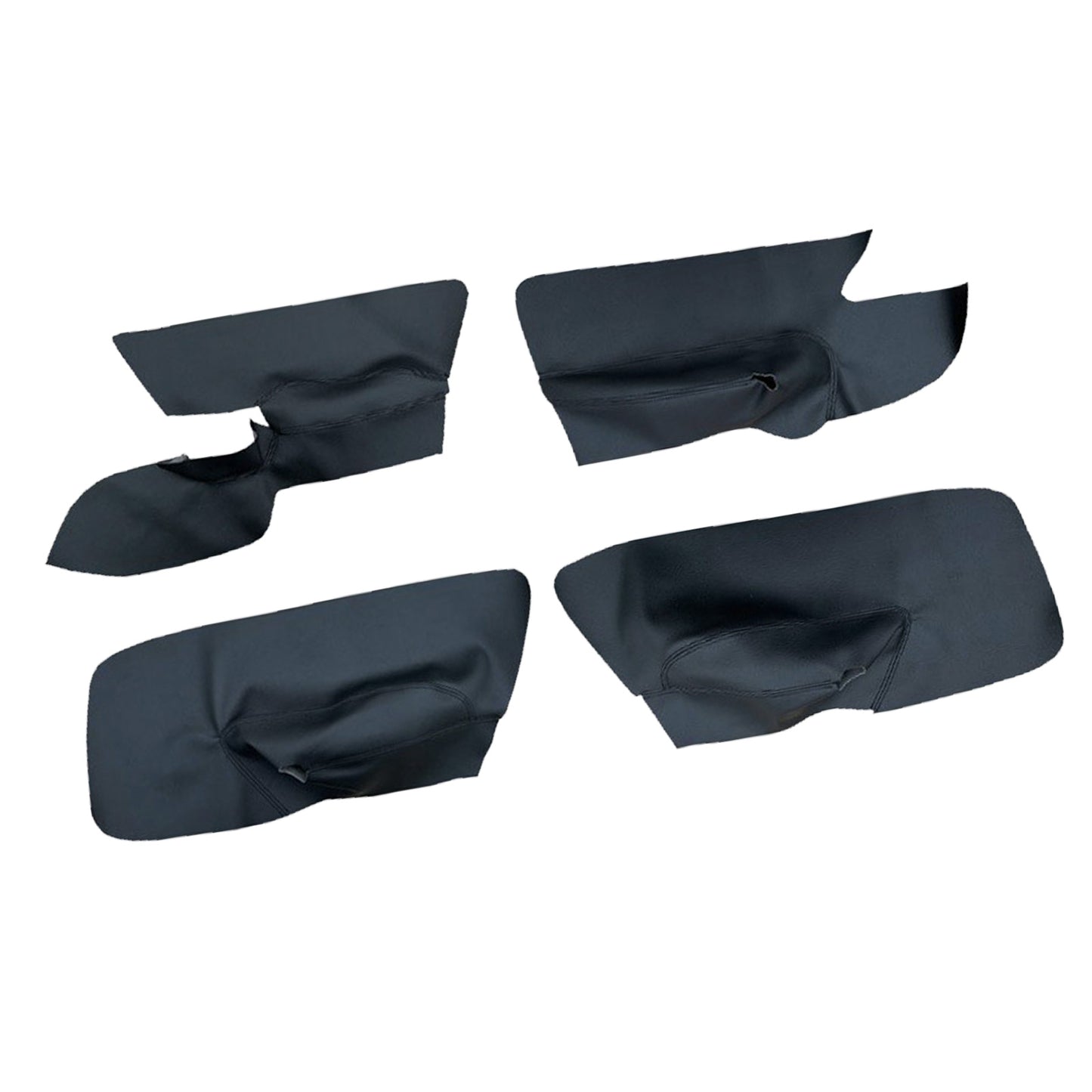 4x Black Leather LH RH Door Armrest Panel Cover Suitable For VW Jetta Golf MK5